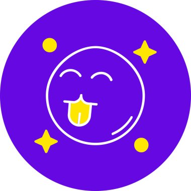 Şirin bir çizgi film simgesinin vektör çizimi