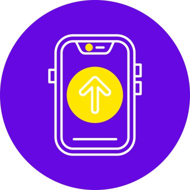 Cep telefonu modern simgesinin vektör illüstrasyonu