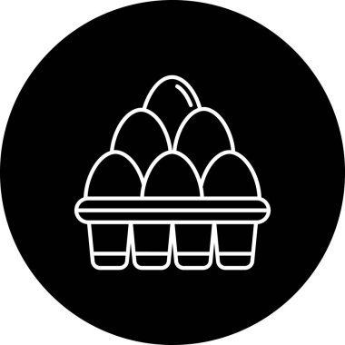 Yumurta simgesi. Vektör çizim