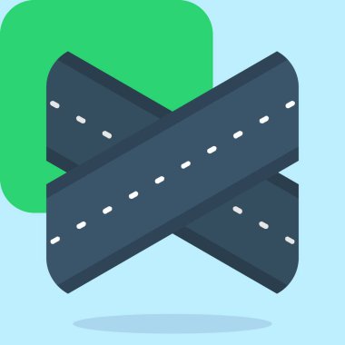 Yol simgesi, vektör illüstrasyonu