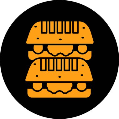 Ekmek. Web simgesi basit illüstrasyon