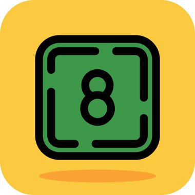 7 numaralı simge vektör çizimi