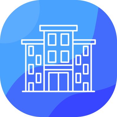 Bina. Web simgesi basit illüstrasyon