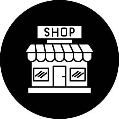 Moda tasarımında izole edilmiş arkaplanda depola simgesi