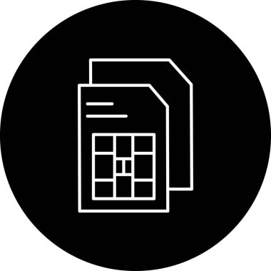 belge simgesi, vektör illüstrasyon tasarımı