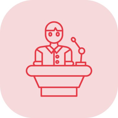 konferans ikonu vektör illüstrasyonu