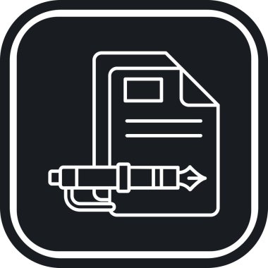 belge simgesi, vektör çizimi