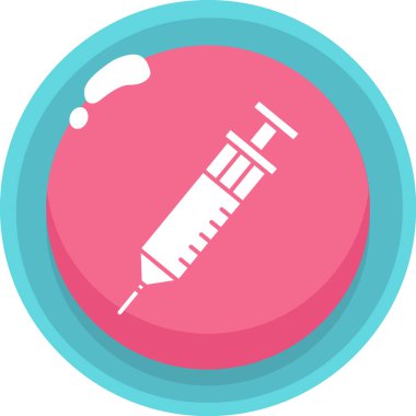 Şırınga web simgesi, basit vektör illüstrasyonu