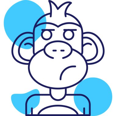 maymun ikon vektör illüstrasyonu