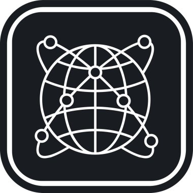 genel iş ağı simgesi ana hat biçiminde