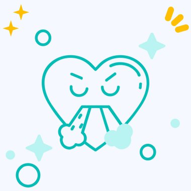 beyaz arkaplanda izole edilmiş çizgi aşk simgesi. Kalpli sevgililer günün kutlu olsun. Renkli taslak konsepti. vektör.