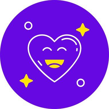 Kalp ikonu vektör illüstrasyonu