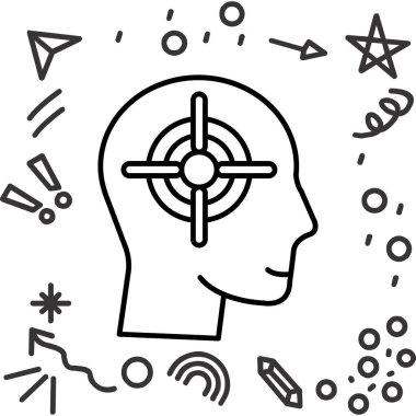 Hedef. Web simgesi basit illüstrasyon