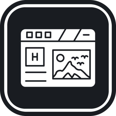 Web sitesi simgesi, vektör illüstrasyonu