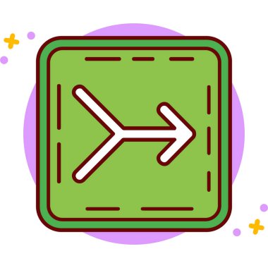 Yön ok simgesi, vektör illüstrasyonu