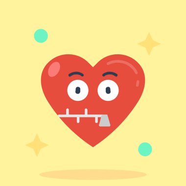 Kırmızı kalpli bir kalbin vektör çizimi