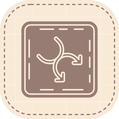 Tek izole köpek simgesinin vektör illüstrasyonu