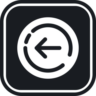 Siyah arkaplandaki ok simgesini tazele. vektör illüstrasyonu