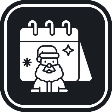 Noel Baba simgesi, Noel 'le ilgili vektör illüstrasyonu