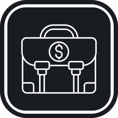 para çantası düz yuvarlanmış vektör simgesi