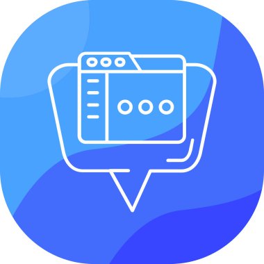 Konuşma baloncukları simgesi, vektör illüstrasyonu