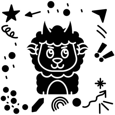 hayvan simgesi, vektör illüstrasyonu