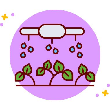 Bir bitki simgesinin vektör illüstrasyonu