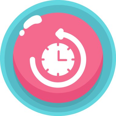 Saat web simgesi, vektör tasarımı illüstrasyonu