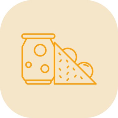 Peynir. Web simgesi basit illüstrasyon