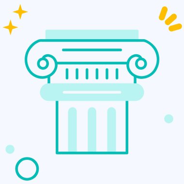 modaya uygun düz biçimli bina simgesi arkaplanda izole