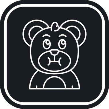 Ayı. Web simgesi basit illüstrasyon