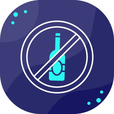 İçki yok. Basit illüstrasyon