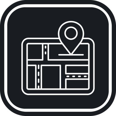 Web haritası konum simgesi, basit vektör illüstrasyonu