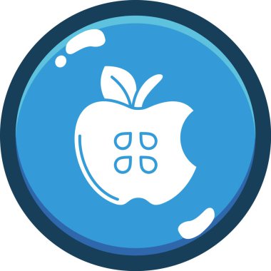 Elma. Web simgesi basit illüstrasyon