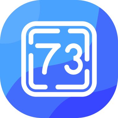 7 numaralı simge tasarımı, basit vektör illüstrasyonu