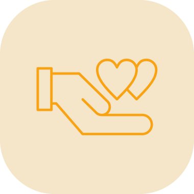 Kalp simgesinin vektör illüstrasyonu