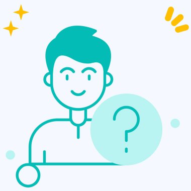 renk çizgisi soru işareti simgesi beyaz arkaplanda izole edildi. Konuşma balonu sembolü. Uzay sembolünü kopyala. vektör.