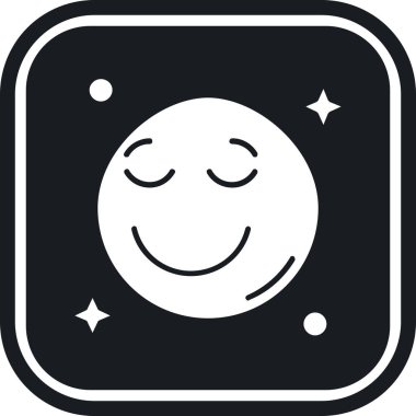 gece ay simgesi, vektör illüstrasyonu