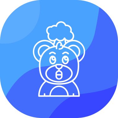 vektör şirin bebek ayı simgesi