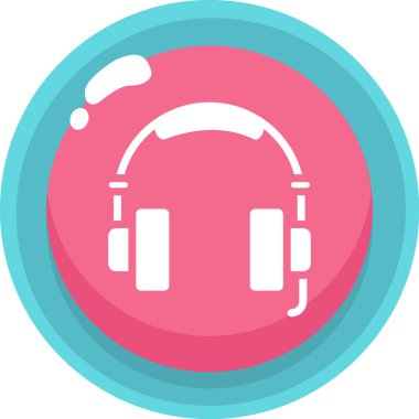 Kulaklık. Web simgesi basit illüstrasyon