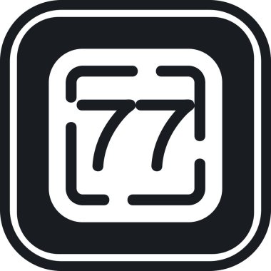 yedi yedi vektör simgesi