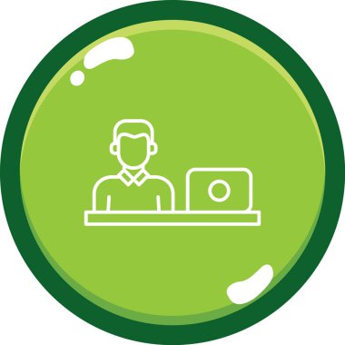 Bilgisayar. Web simgesi basit tasarım