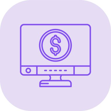 Çevrimiçi bankacılık vektör çizgisi simgesi, imza, grafik