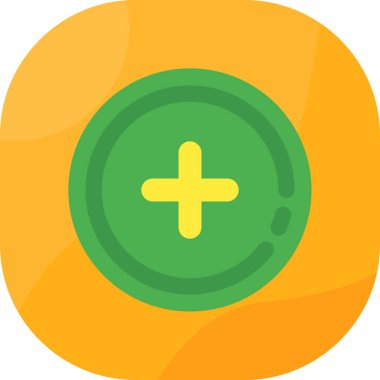 tıbbi sağlık hizmeti düz vektör simgesi.