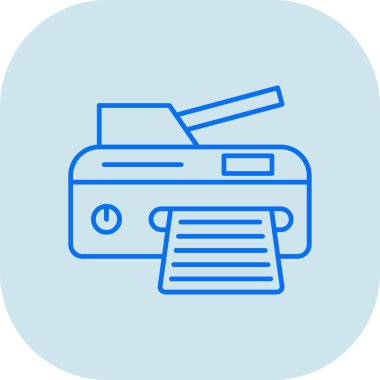 Bir yazıcı simgesinin vektör illüstrasyonu