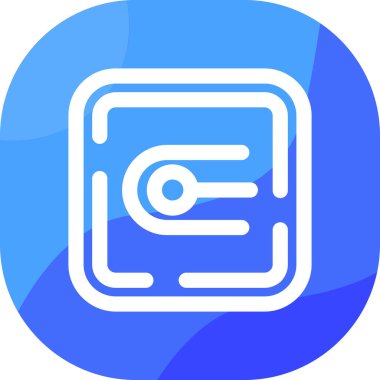 Modern bir ikonun vektör çizimi. mavi arkaplan