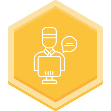 Bir insan simgesinin vektör illüstrasyonu