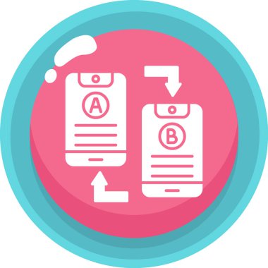 Cep telefonu simgesi, vektör illüstrasyonu