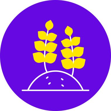 Güzel bir arkaplanı olan bir çiçek simgesinin vektör çizimi