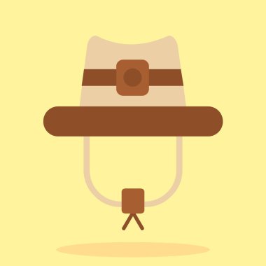 Kurdele simgesi düz şapka